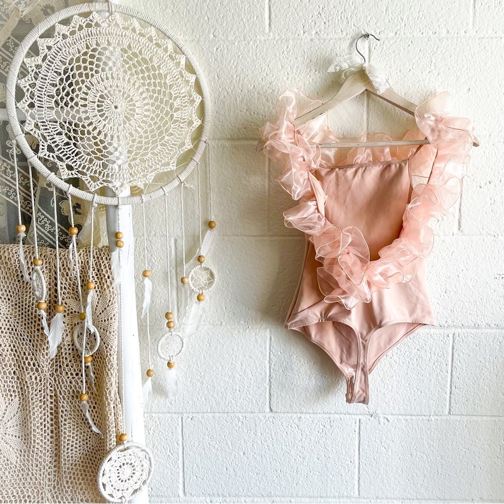NWT Free People Haute Wired Bodysuit Pink Rose
